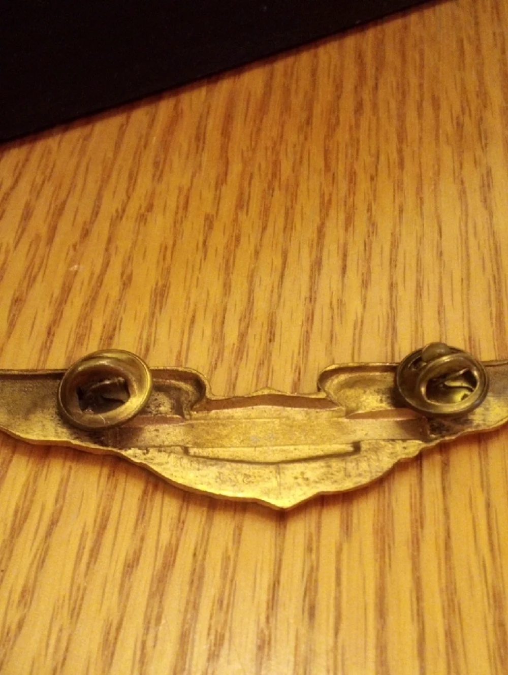 Harley-Davidson Gold Winged Logo Pin with Black and Red Accents